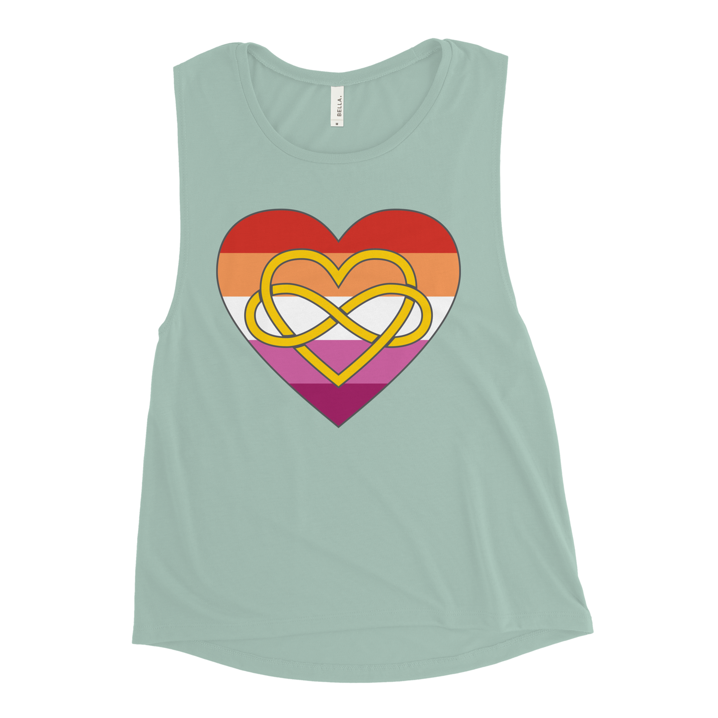 Polyamory Infinity Heart Lesbian Pride Ladies’ Muscle Tank