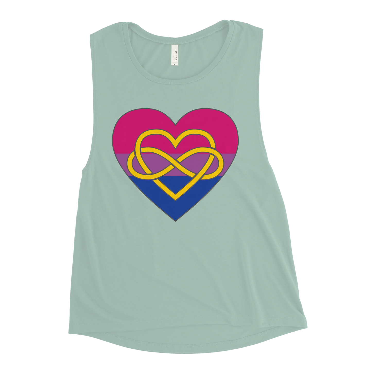 Polyamory Infinity Heart Bisexual Pride Ladies’ Muscle Tank