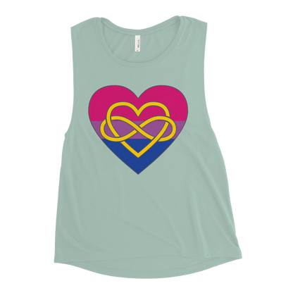 Polyamory Infinity Heart Bisexual Pride Ladies’ Muscle Tank