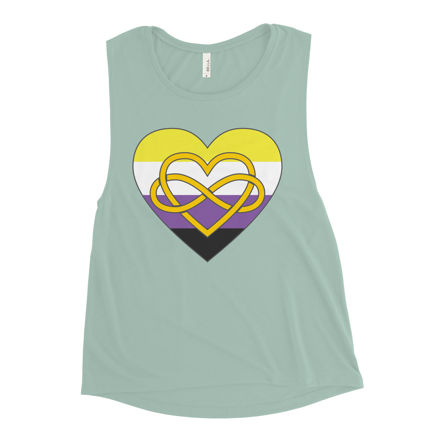 Polyamory Infinity Heart Non-binary Pride Ladies’ Muscle Tank