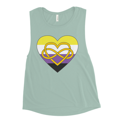 Polyamory Infinity Heart Non-binary Pride Ladies’ Muscle Tank