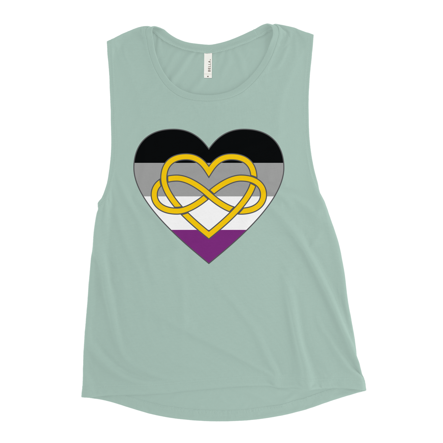 Polyamory Infinity Heart Asexual Pride Ladies’ Muscle Tank