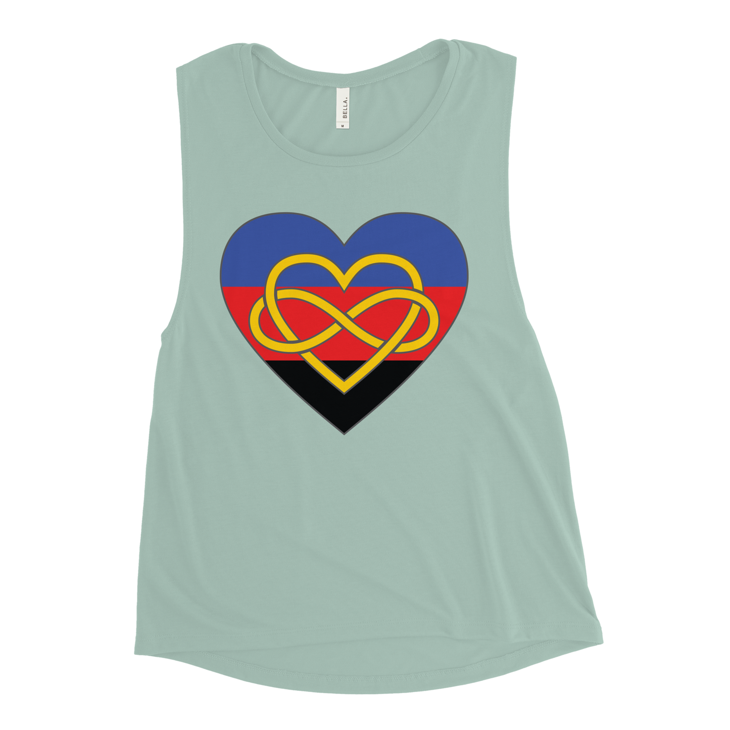 Polyamory Infinity Heart Pride Ladies’ Muscle Tank