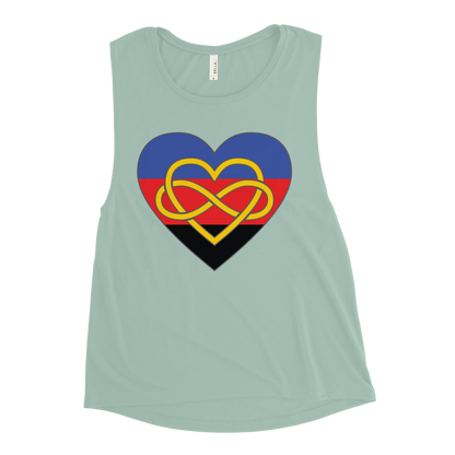 Polyamory Infinity Heart Pride Ladies’ Muscle Tank