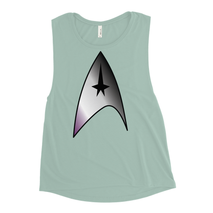 Starfleet Insignia - Asexual/Demisexual Pride Ladies’ Muscle Tank