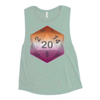 Pride Dice - Lesbian Ladies’ Muscle Tank