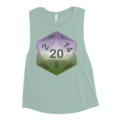 Pride Dice - Genderqueer Ladies’ Muscle Tank