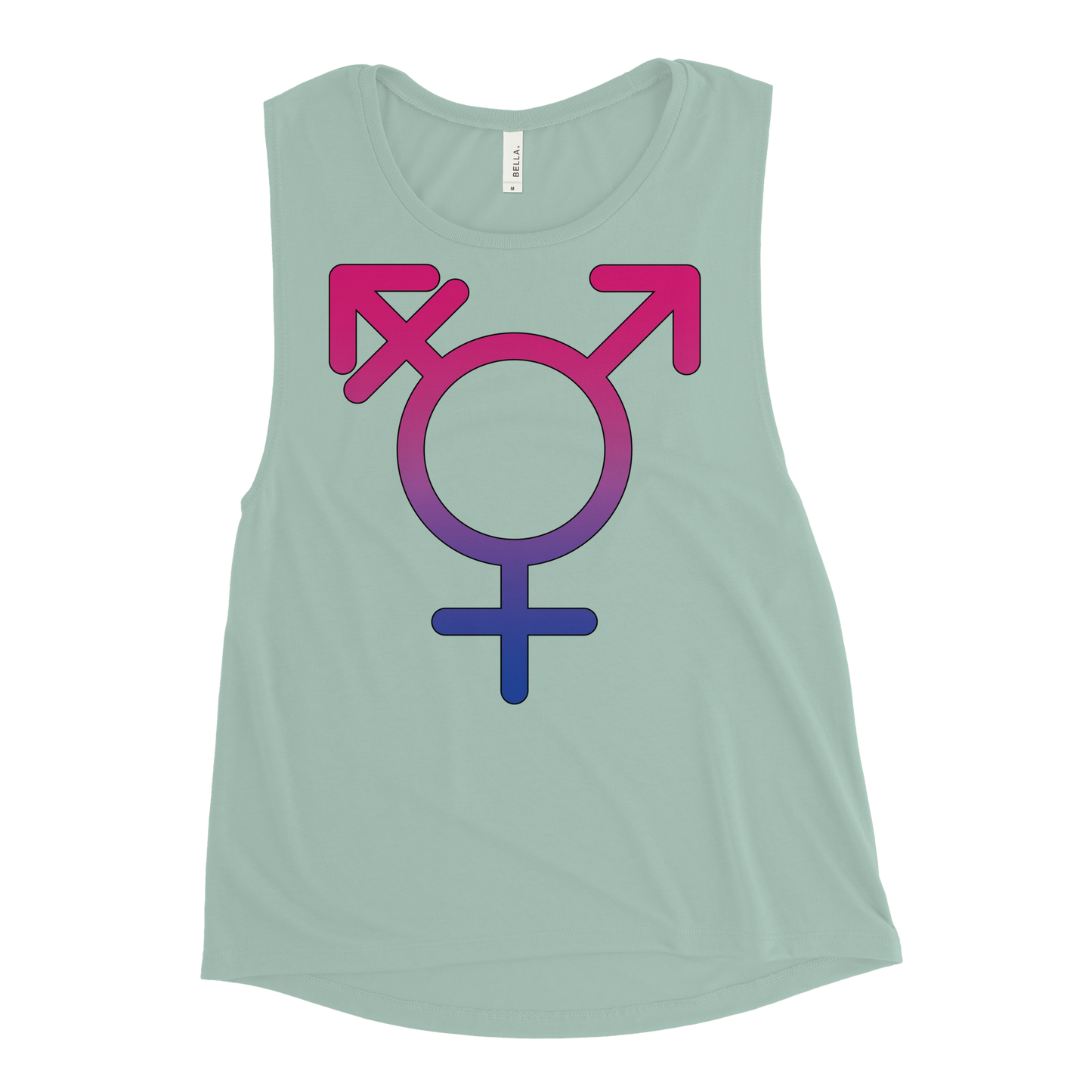 Transgender Symbol - Bisexual Pride Ladies’ Muscle Tank