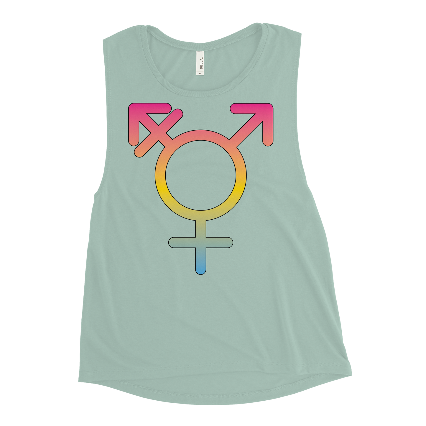 Transgender Symbol - Pansexual Pride Ladies’ Muscle Tank