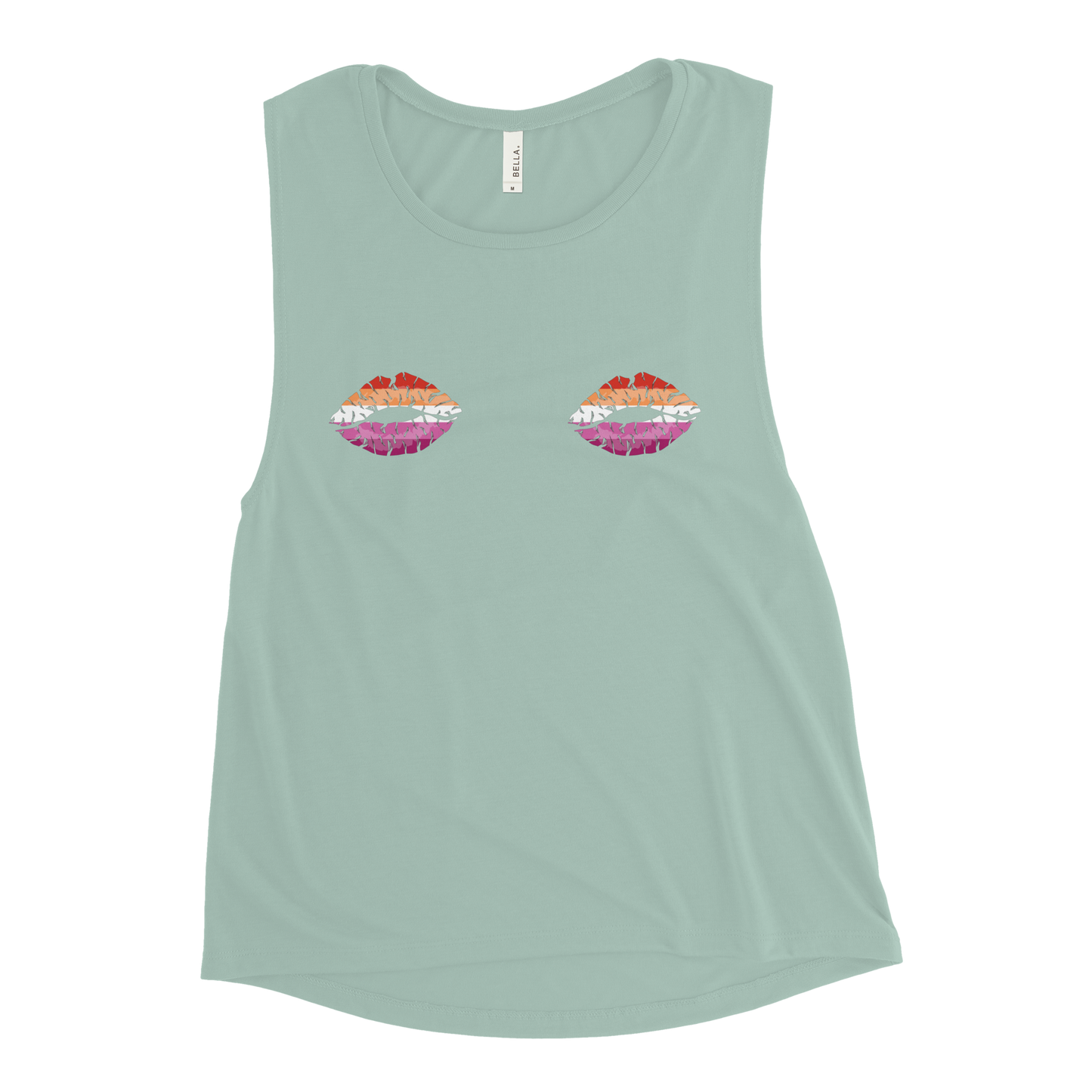 Lesbian Boob Kisses Ladies’ Muscle Tank