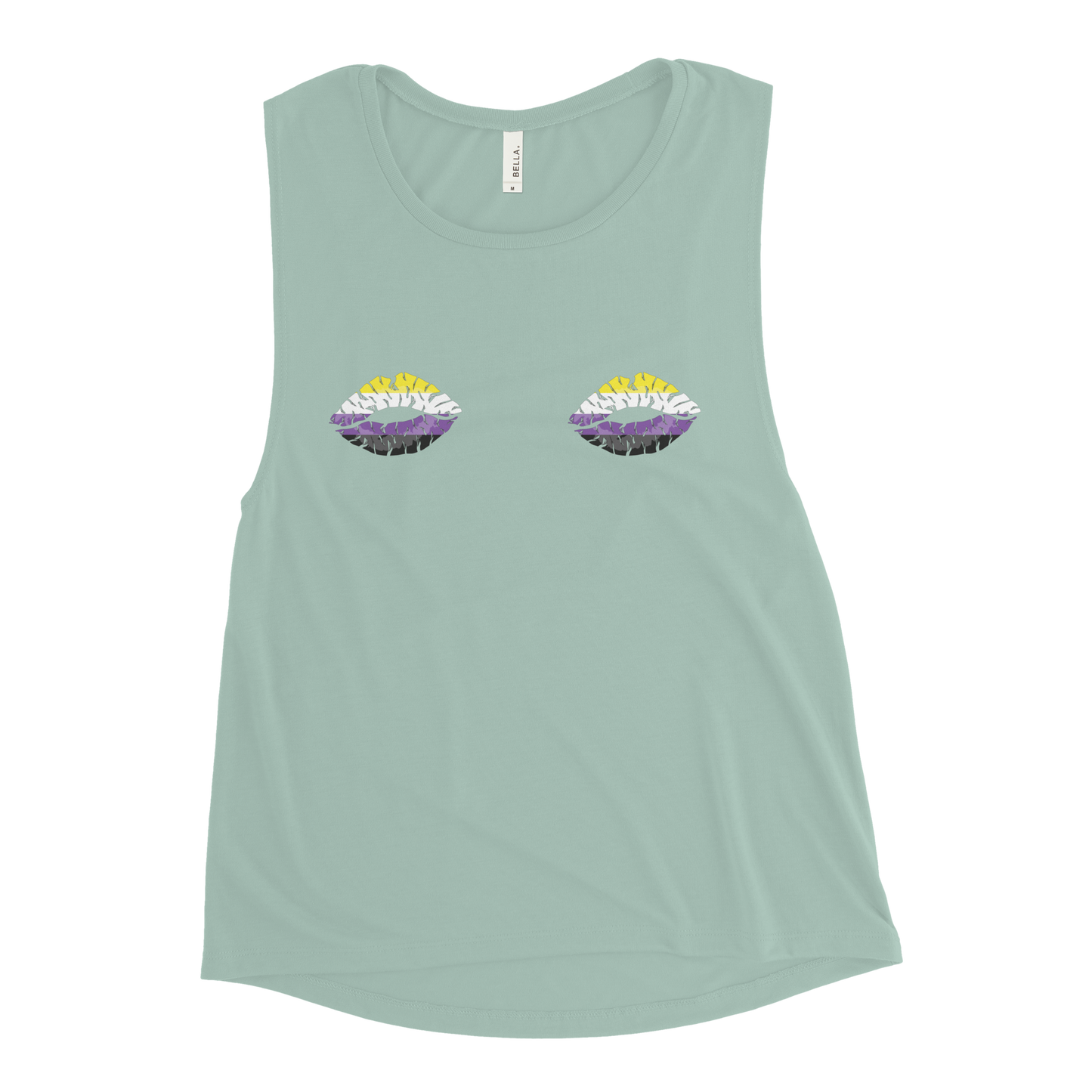 Enby Boob Kisses Ladies’ Muscle Tank