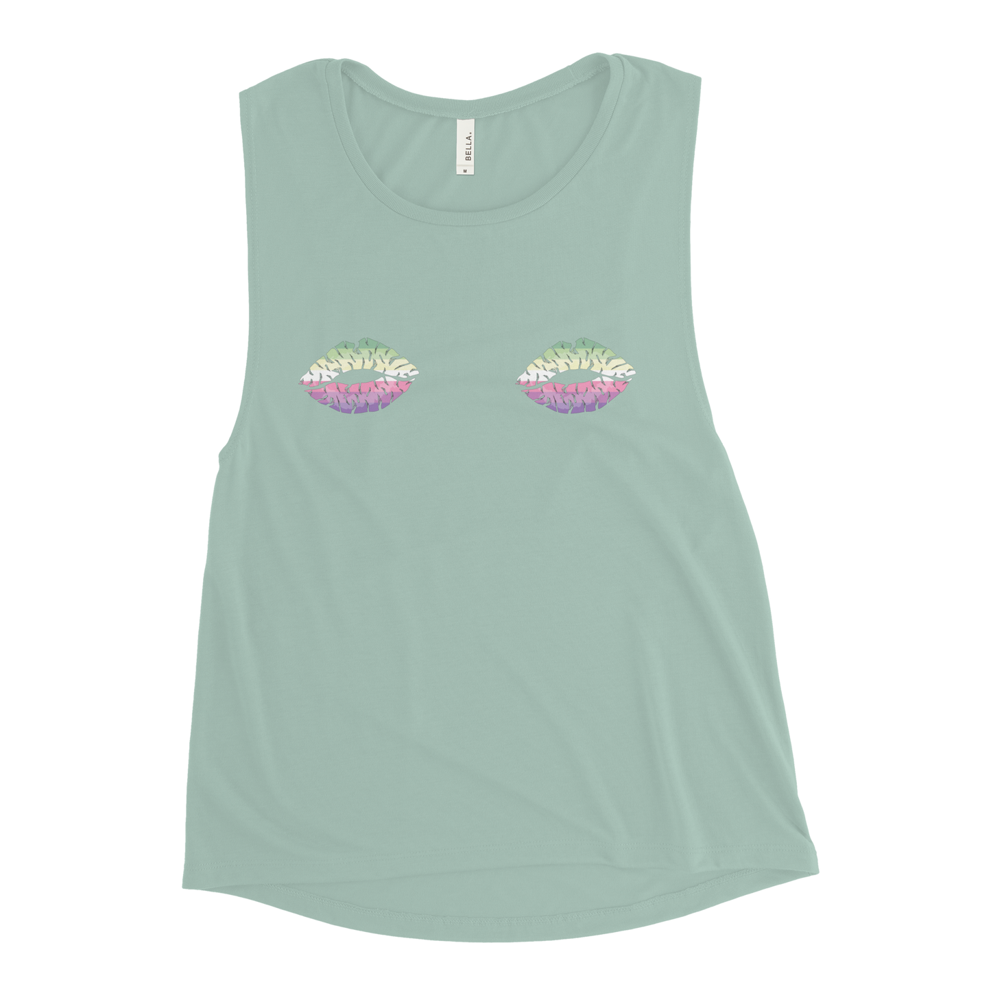 Genderfae Boob Kisses Ladies’ Muscle Tank