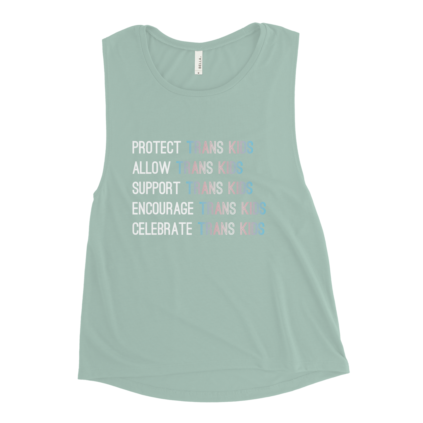 Support Trans Kids Ladies’ Muscle Tank