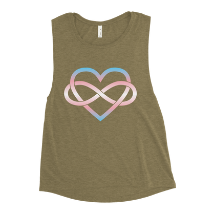 Polyamory Infinity Heart - Trans Ladies’ Muscle Tank