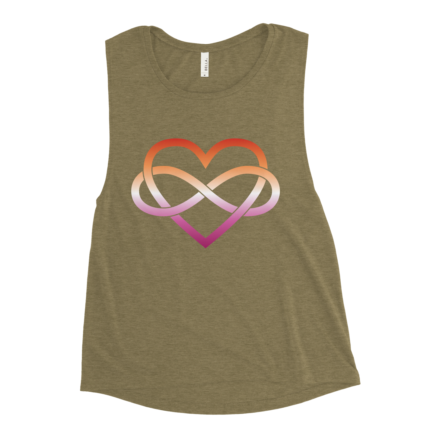 Polyamory Infinity Heart - Lesbian Ladies’ Muscle Tank