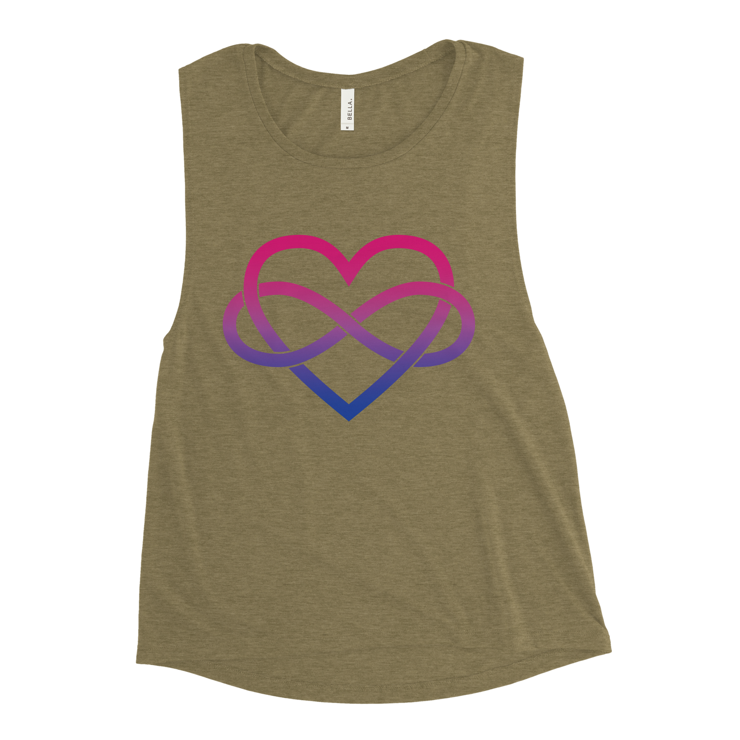 Polyamory Infinity Heart - Bisexual Ladies’ Muscle Tank