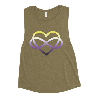 Polyamory Infinity Heart - Non-binary Ladies’ Muscle Tank