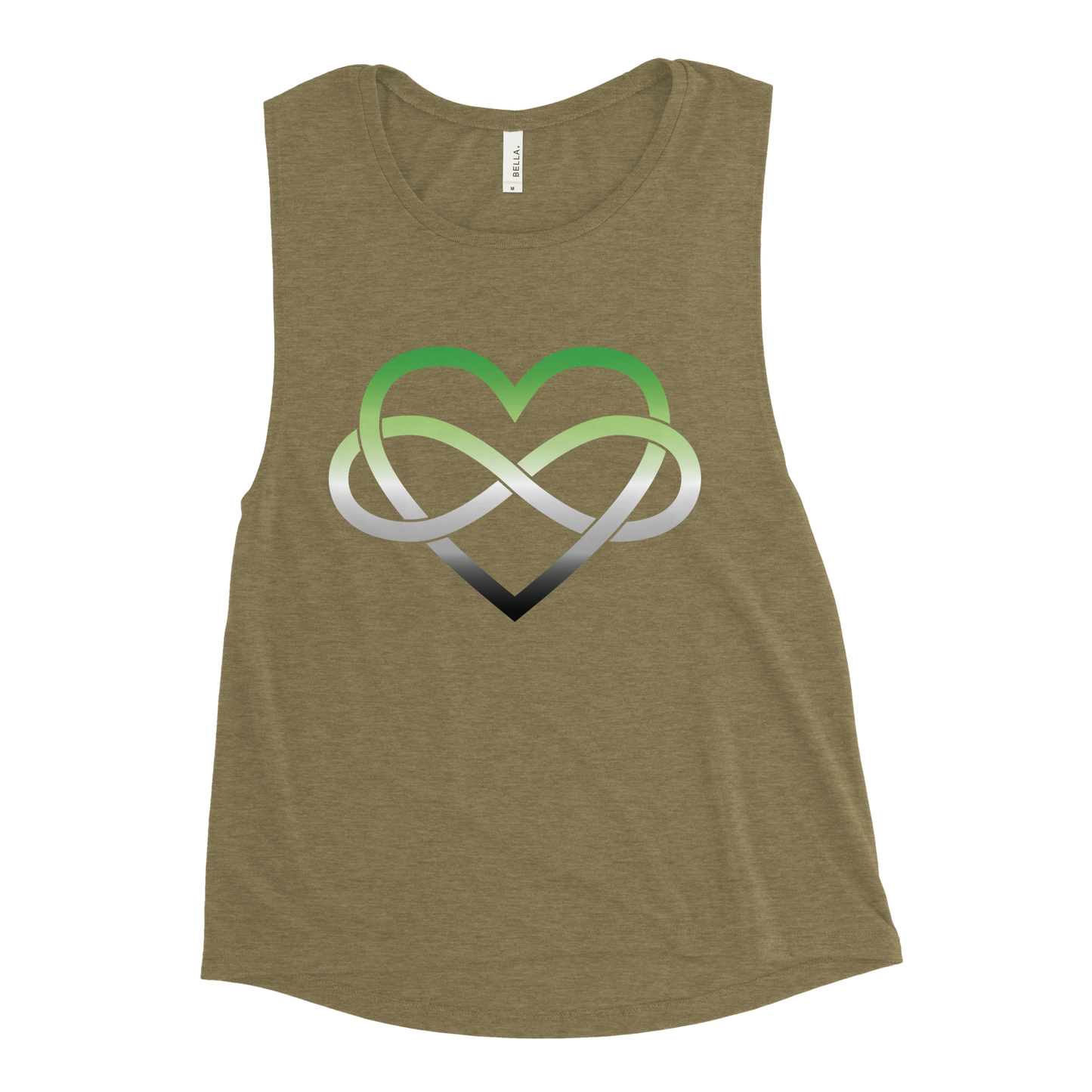 Polyamory Infinity Heart - Aromantic Ladies’ Muscle Tank