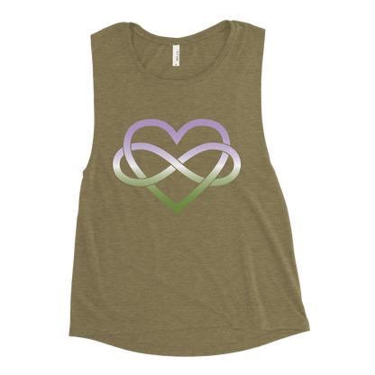 Polyamory Infinity Heart - Genderqueer Ladies’ Muscle Tank