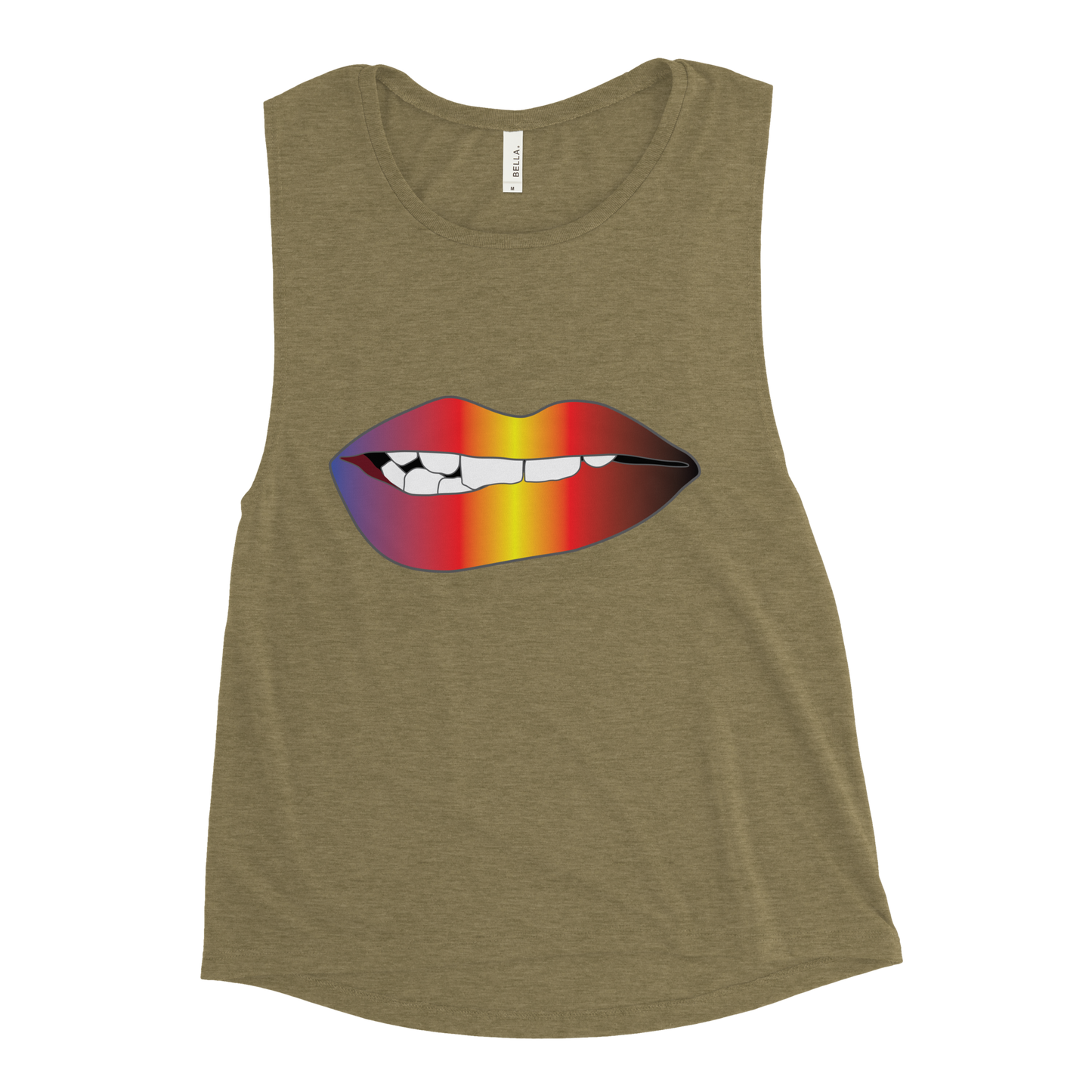 Biting Lips - Polyamory Pride - Gradient Ladies’ Muscle Tank