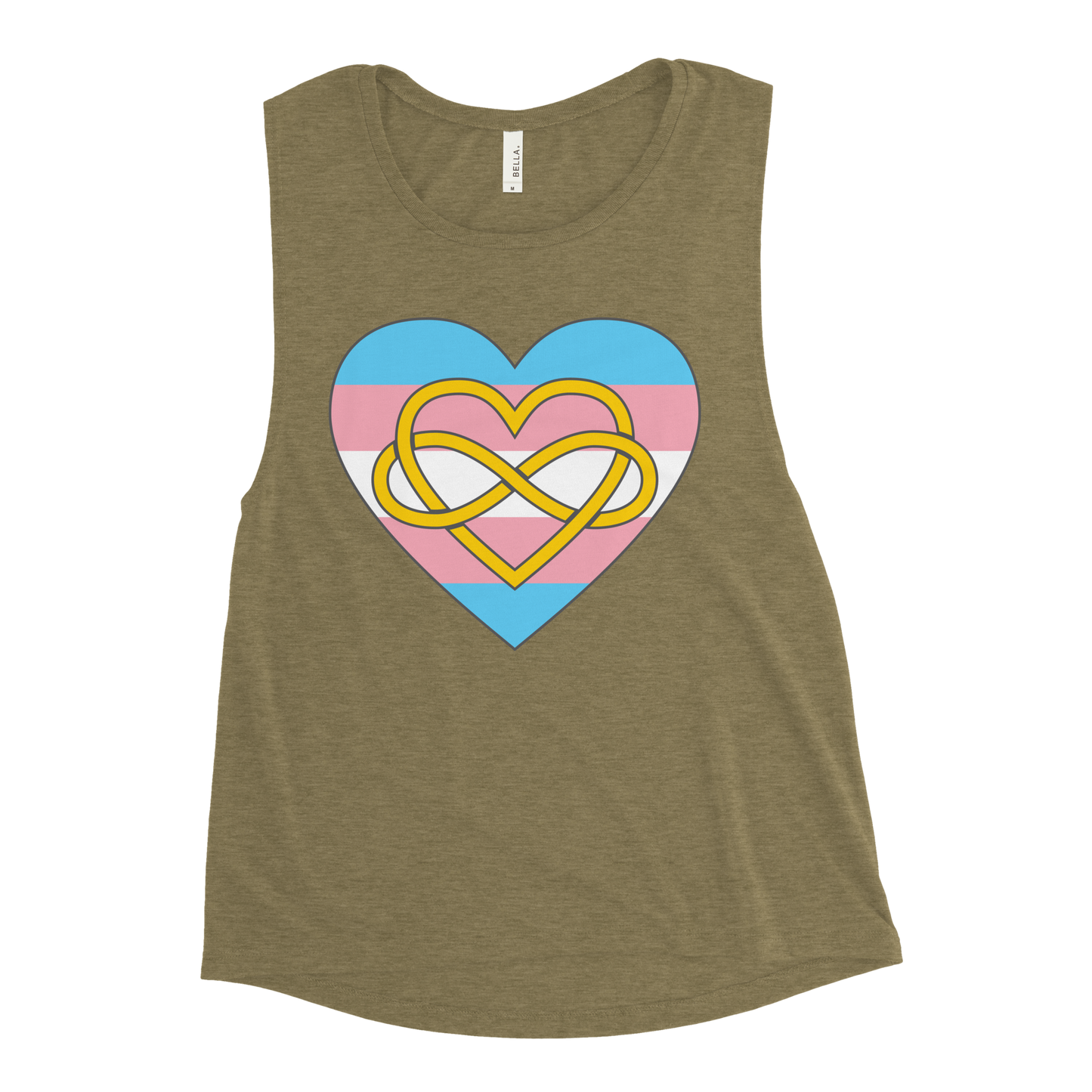 Polyamory Infinity Heart Trans Pride Ladies’ Muscle Tank