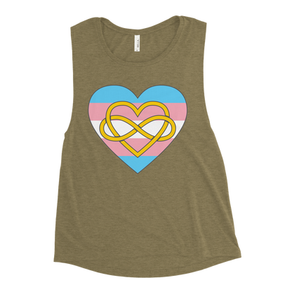 Polyamory Infinity Heart Trans Pride Ladies’ Muscle Tank