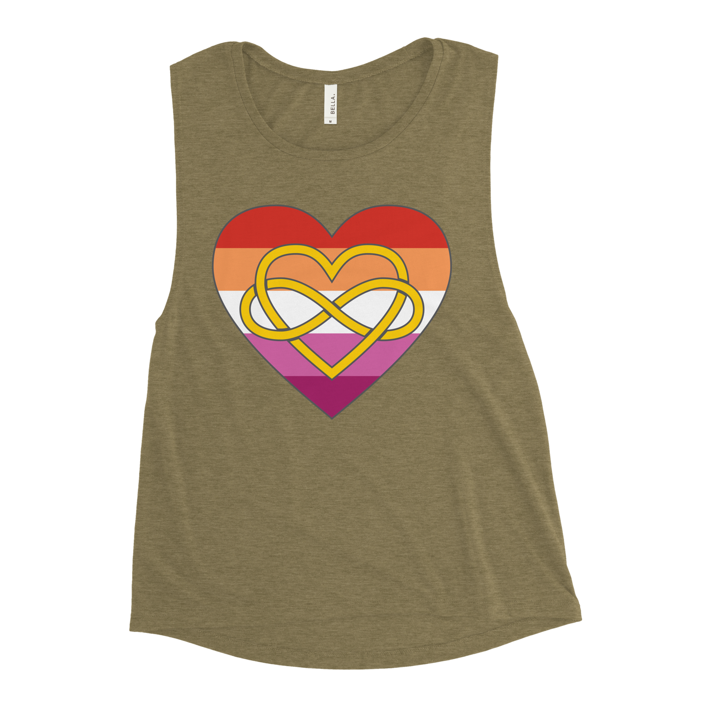 Polyamory Infinity Heart Lesbian Pride Ladies’ Muscle Tank