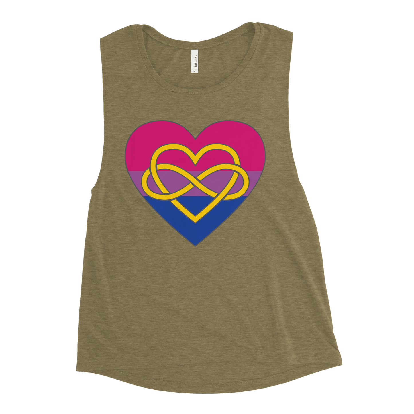 Polyamory Infinity Heart Bisexual Pride Ladies’ Muscle Tank