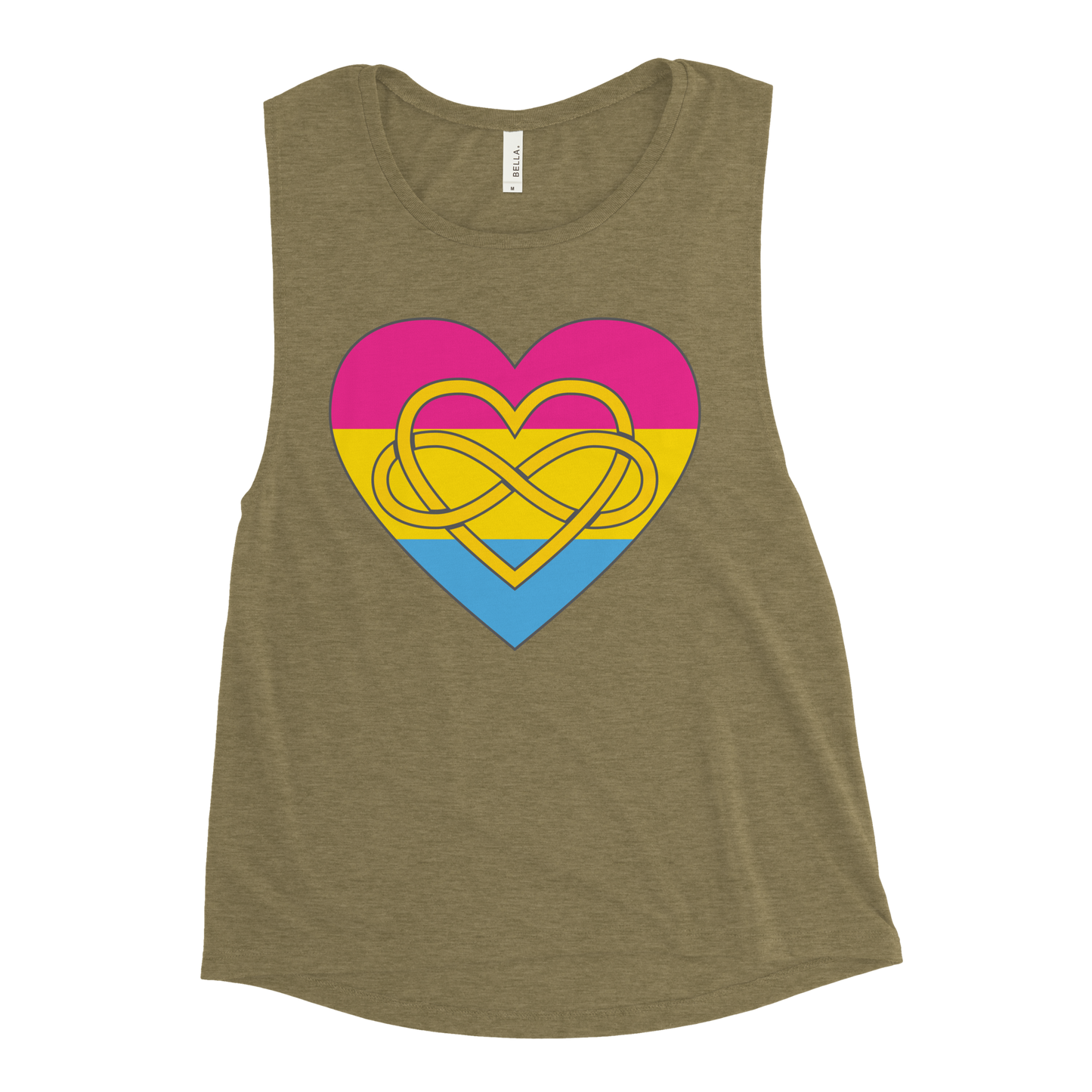 Polyamory Infinity Heart Pansexual Pride Ladies’ Muscle Tank