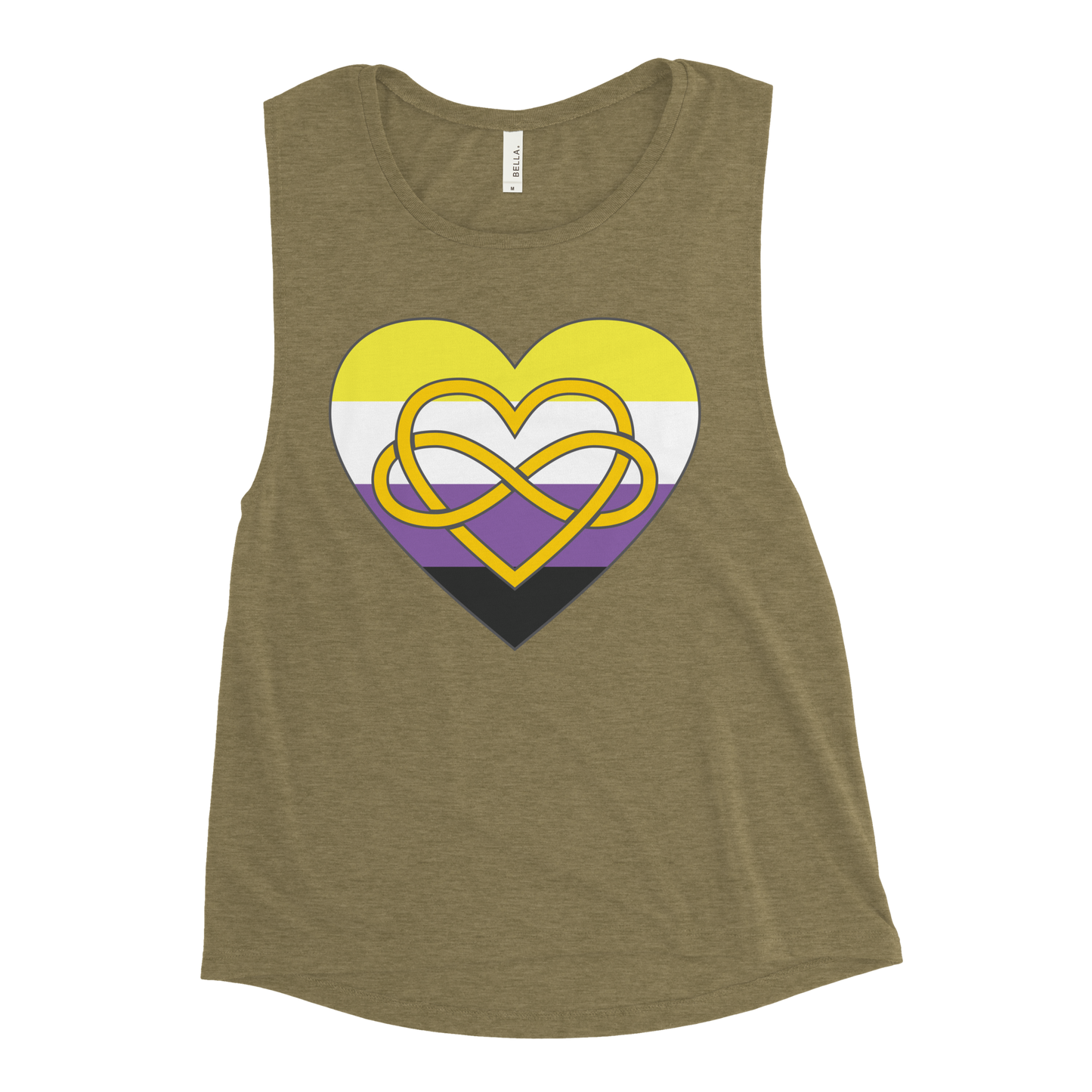 Polyamory Infinity Heart Non-binary Pride Ladies’ Muscle Tank