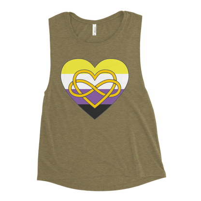 Polyamory Infinity Heart Non-binary Pride Ladies’ Muscle Tank