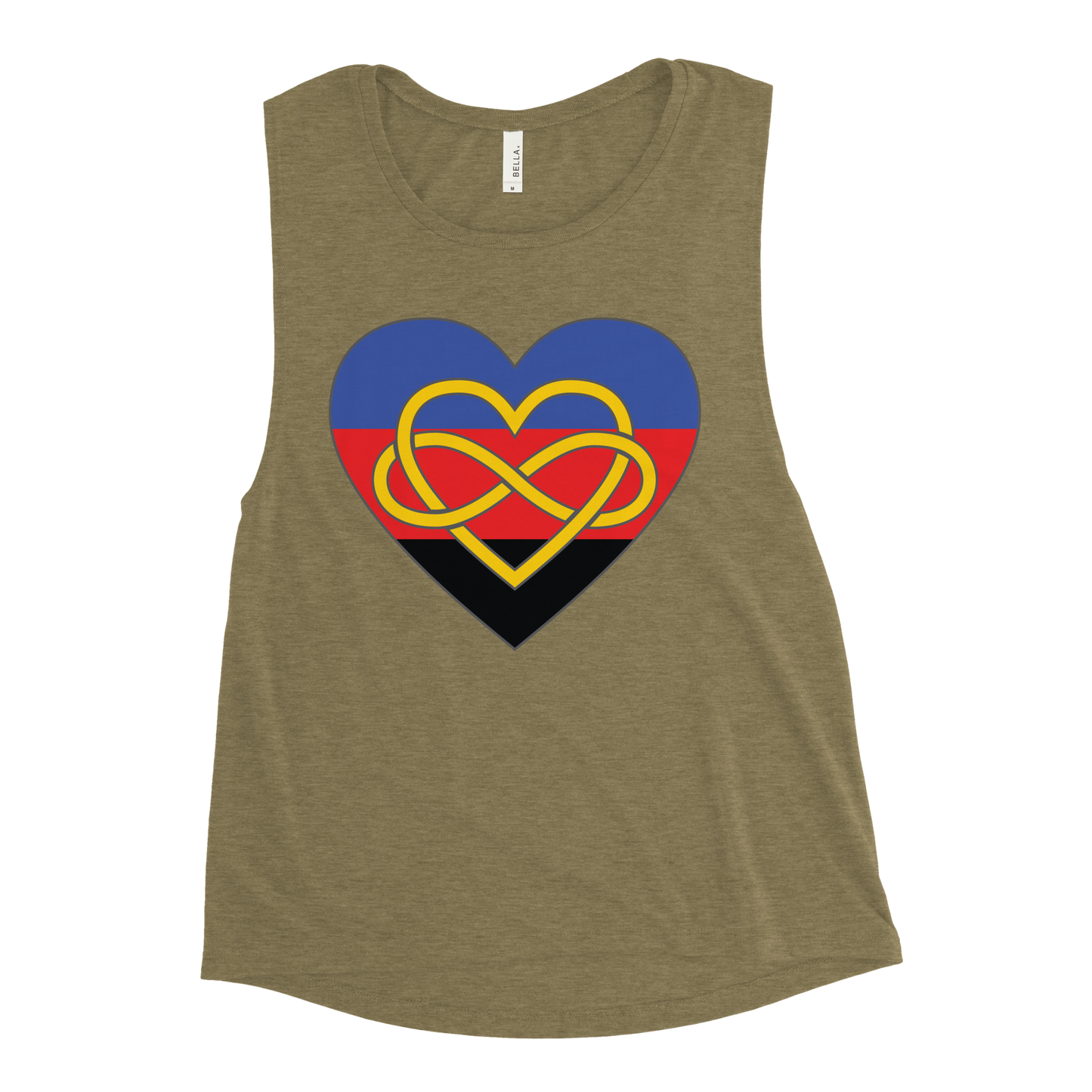 Polyamory Infinity Heart Pride Ladies’ Muscle Tank