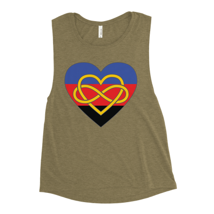 Polyamory Infinity Heart Pride Ladies’ Muscle Tank