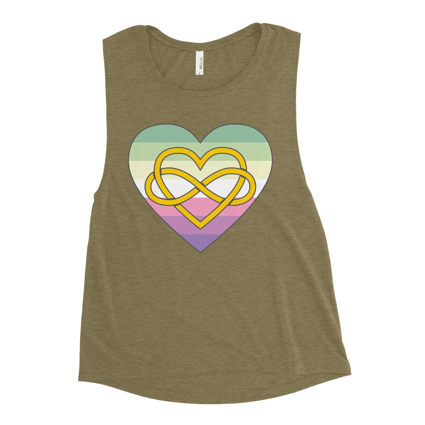 Polyamory Infinity Heart Genderfae Pride Ladies’ Muscle Tank