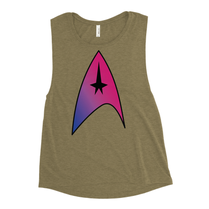 Starfleet Insignia - Bisexual Pride Ladies’ Muscle Tank