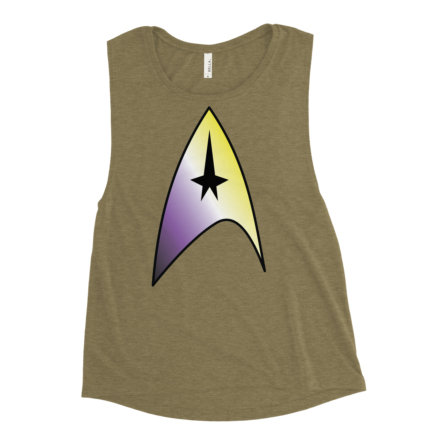 Starfleet Insignia - Non-binary Pride Ladies’ Muscle Tank