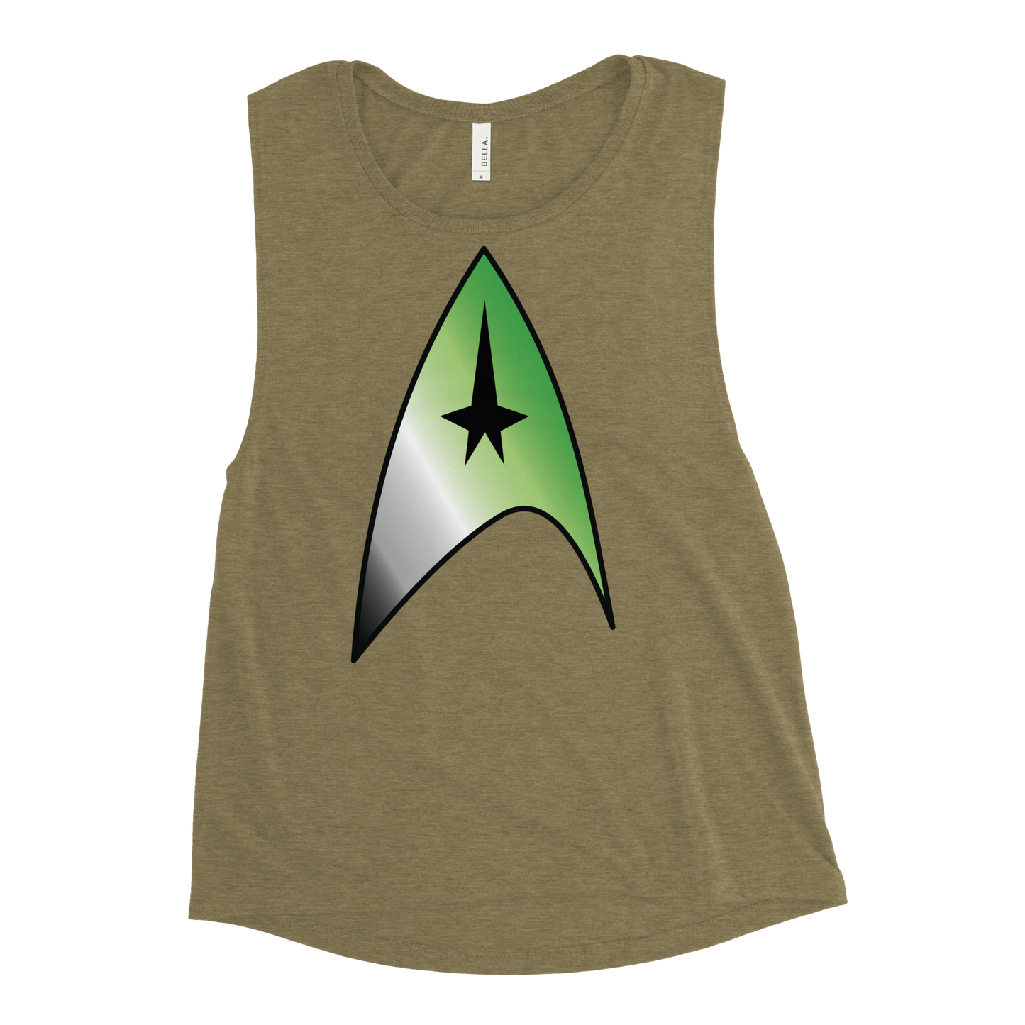 Starfleet Insignia - Aromantic Pride Ladies’ Muscle Tank