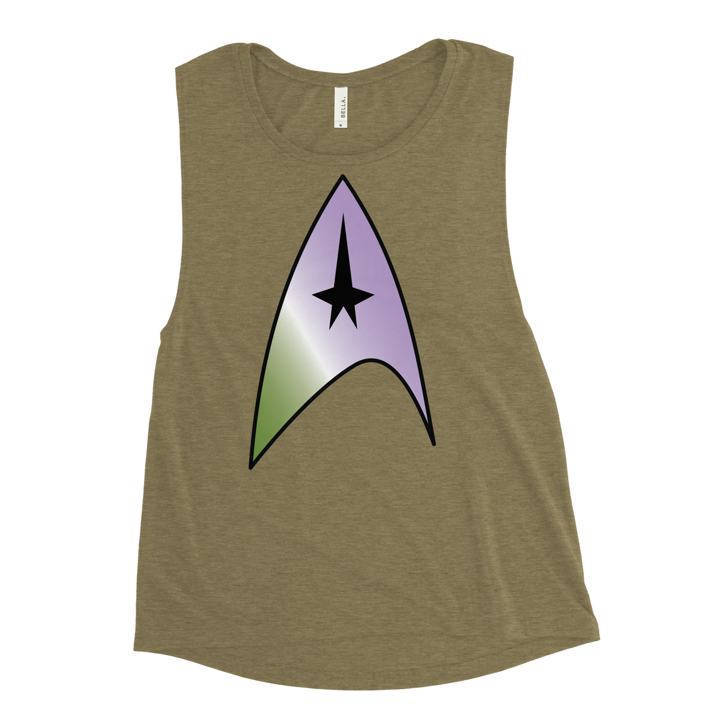 Starfleet Insignia - Genderqueer Pride Ladies’ Muscle Tank