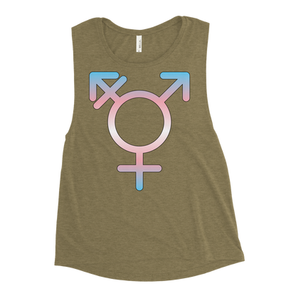 Transgender Symbol - Trans Pride Ladies’ Muscle Tank