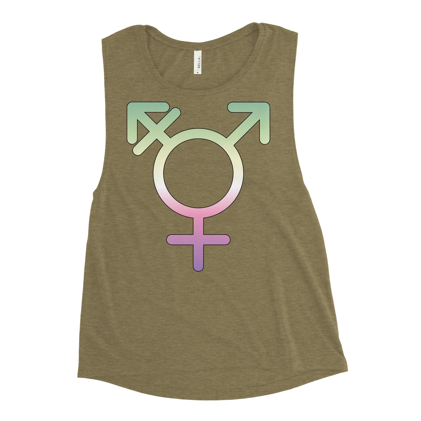 Transgender Symbol - Genderfae Pride Ladies’ Muscle Tank