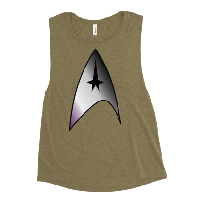 Starfleet Insignia - Asexual/Demisexual Pride Ladies’ Muscle Tank