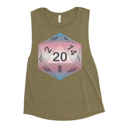 Pride Dice - Transgender Ladies’ Muscle Tank