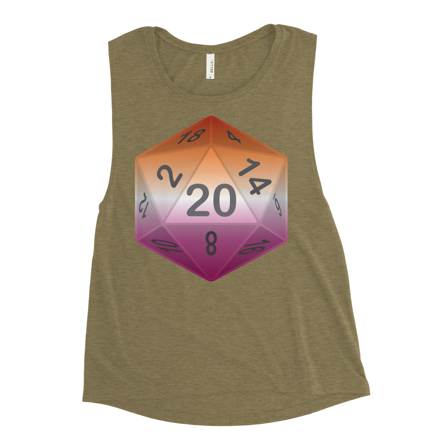 Pride Dice - Lesbian Ladies’ Muscle Tank