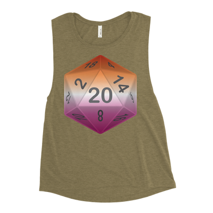 Pride Dice - Lesbian Ladies’ Muscle Tank