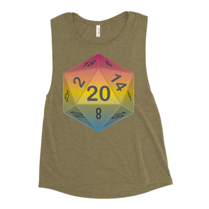 Pride Dice - Pansexual Ladies’ Muscle Tank