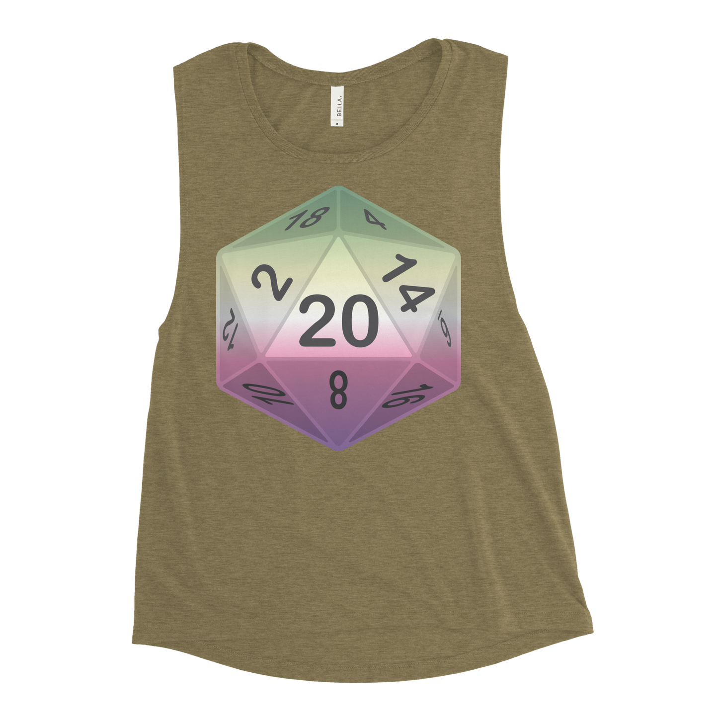 Pride Dice - Genderfae Ladies’ Muscle Tank