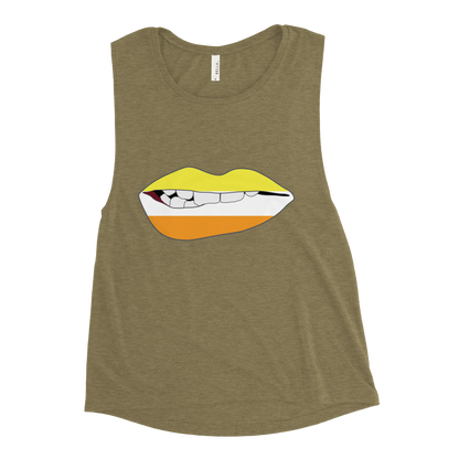 Biting Lips - Maverique Flag Ladies’ Muscle Tank