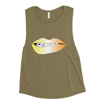 Biting Lips - Maverique Pride - Gradient Ladies’ Muscle Tank