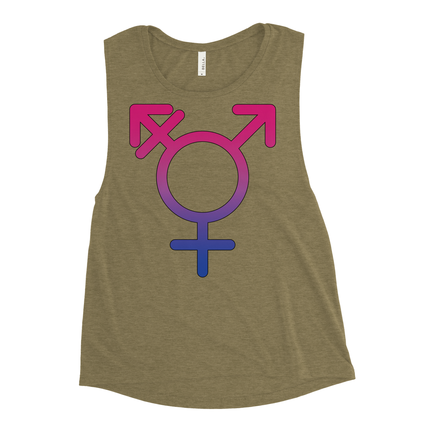 Transgender Symbol - Bisexual Pride Ladies’ Muscle Tank