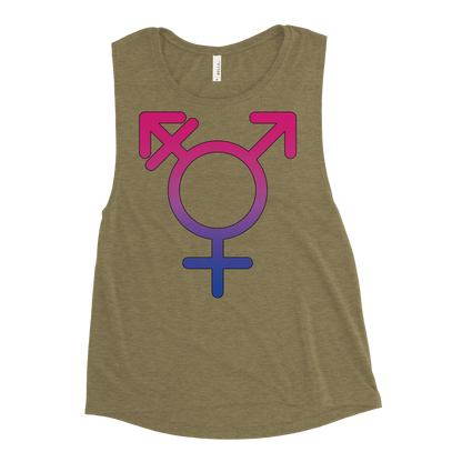 Transgender Symbol - Bisexual Pride Ladies’ Muscle Tank